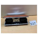 CARTON 2.5X OPERA GLASSES, LEATHERETTE CASE,