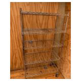 WIRE SHELVING UNIT, CHROME FINISH, ADJUSTABLE