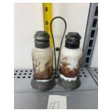 MORGAN SILVER CO. SALT AND PEPPER SHAKERS, MILK