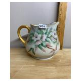 THOMAS BAVARIA PORCELAIN PITCHER, HAND-PAINTED