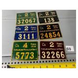 VTG PENNSYLVANIA HUNTING LICENSE TAGS, METAL,