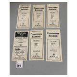 VTG PENNSYLVANIA RAILROAD PAPER TIME TABLES,