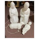 BLOW MOLD NATIVITY FIGURES, PLASTIC, ILLUMINATED,