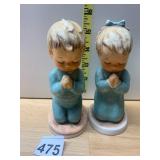 W. GOEBEL PRAYING CHILDREN FIGURINES, PORCELAIN,