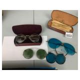 VTG CLIP-ON SUNGLASS LENSES, ASSORTED COLORS,