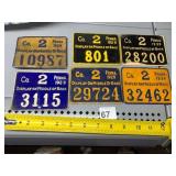 VTG PENNSYLVANIA HUNTING LICENSE TAGS, METAL,