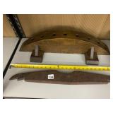 VTG WOODEN PIPE RACK, CURVED DESIGN, MULTIPLE