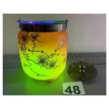 WEBB PEACHBLOW CRACKER JAR, SATIN FINISH, JULES