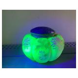 MT WASHINGTON BURMESE GLASS SUGAR SHAKER, MELON