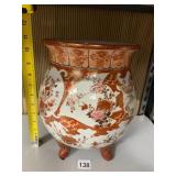 JAPANESE KUTANI FOOTED BOWL, POLYCHROME ENAMEL