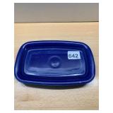 HLC FIESTA BUTTER DISH LID, COBALT BLUE GLAZE,