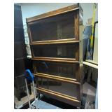 MACEY OAK BARRISTER BOOKCASE, FOUR STACKING