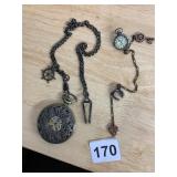 ALCHEMY ENGLAND POCKET WATCH, HORA MORTI DIAL,