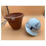 TERRACOTTA PLANTER, GRAPE VINE RELIEF, PLASTIC