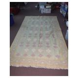 WOVEN DHURRIE RUG, COTTON, GEOMETRIC DIAMOND