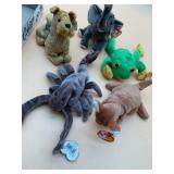 TY BEANIE BABIES, ASSORTED PLUSH ANIMALS,