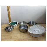 CORNINGWARE FRENCH WHITE CASSEROLE W/ GLASS LID,