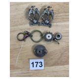 METAL PINS FEATURING PHOENIX MOTIF W/ VACCINATED