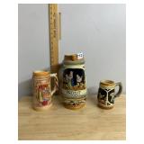 CERAMIC BEER STEINS, INCLUDES 1982 WORLD
