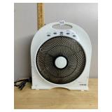 CASCADE TABLE FAN, WHITE PLASTIC HOUSING, BLACK