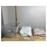 PATCHWORK QUILT, FLORAL AND GINGHAM PATTERN, PINK
