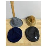 VTG HATS, INCLUDES ADAM NEW YORK WOOL FEDORA,