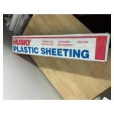 HUSKY PLASTIC SHEETING, CLEAR POLYETHYLENE FILM,