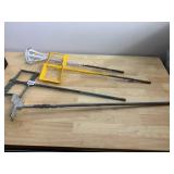 ASSORTED METAL PAINT MIXING PADDLES, VARIOUS