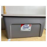 HOMZ 33-GALLON STORAGE TOTE, PLASTIC