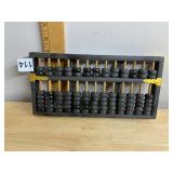 LOTUS-FLOWER BRAND ABACUS, WOODEN FRAME, BLACK