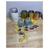 KRUPS COFFEE GRINDER, THREE HAMMERED METAL