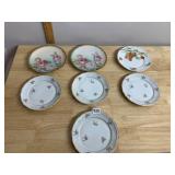 BAVARIAN PORCELAIN PLATES, ASSORTED FLORAL AND