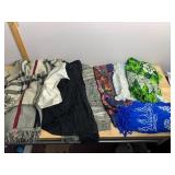 ASSORTED FASHION SCARVES, INCLUDES PLAID WRAP,