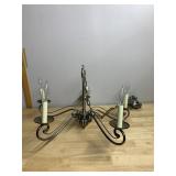 METAL CHANDELIER, BRUSHED NICKEL FINISH,