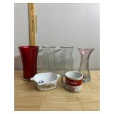 CORNINGWARE CASSEROLE DISH, CAMPBELLS SOUP MUG,