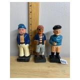 VTG HAND-CARVED WOODEN SAILOR FIGURINES, PAINTED