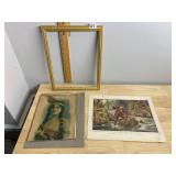 CURRIER & IVES "BROOK TROUT FISHING" LITHOGRAPH,