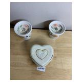 LENOX MUSICAL SENTIMENT HEART BOX, PORCELAIN,