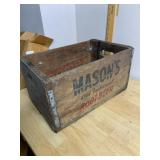 VTG WOODEN CRATE, MASON