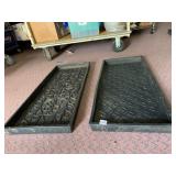 RUBBER BOOT TRAYS, RECTANGULAR, MOLDED SCROLL AND