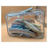 ASSORTED SATIN-COVERED CLOTHES HANGERS,