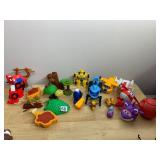 ASSORTED PLASTIC TOY FIGURES, INCLUDES