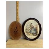 LA MODE ILLUSTREE PRINT, OVAL FRAME, W/ RATTAN