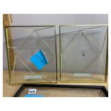 UMBRA METAL AND GLASS FLOATING PICTURE FRAMES,