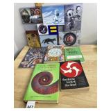 ASSORTED BOOKS AND ART PRINTS, INCLUDES MARVEL