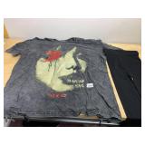 ROMWE GRAPHIC T-SHIRT, ACID WASH, BLACK LEGGINGS,