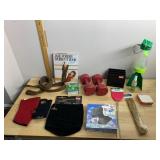 JANE FONDA WORKOUT BOOK, VINYL DUMBBELLS, METAL