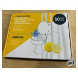 LUNDERG TOILET BOWL LINERS, LEMON SCENTED,