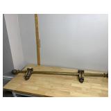 CURTAIN ROD, METAL, ANTIQUE GOLD FINISH,