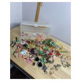 COSTUME JEWELRY ASSORTMENT, VTG WATCHES, CHARM